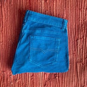 Womens Prana bright blue corduroy skinny’s